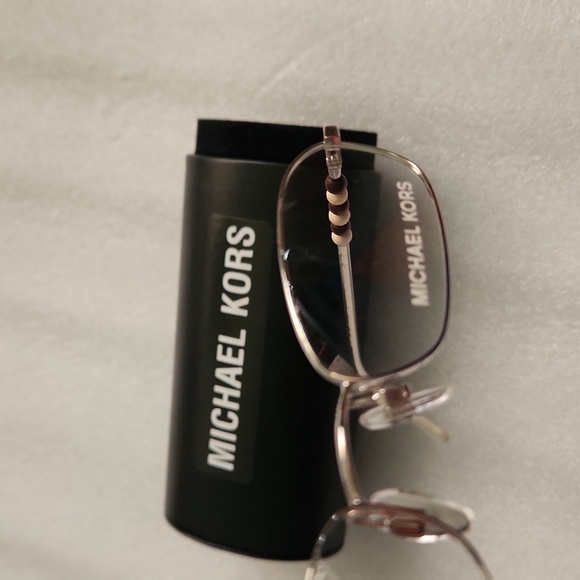Michael Kors Titanium Wire, Bead Accent Eyeglass Frames with oval leather case - Picture 3 of 6